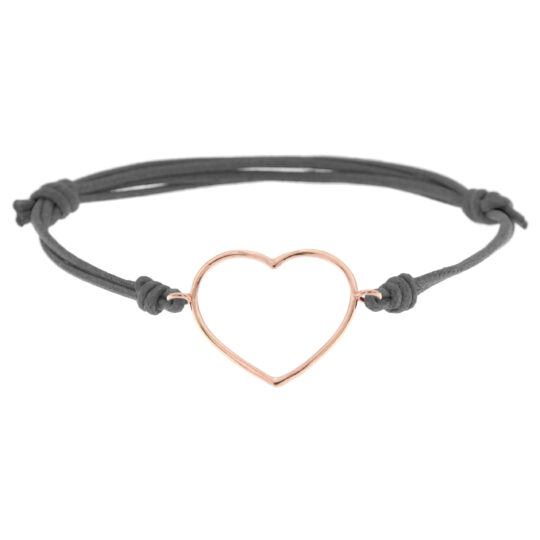 Marco Gerbella Bracciale cuore oro rosa cordino CF-BK-15-XR