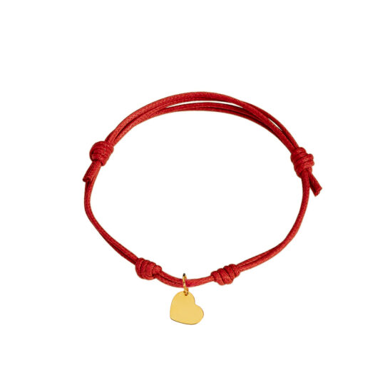 Marco Gerbella Bracciale cuore oro giallo cordino rosso