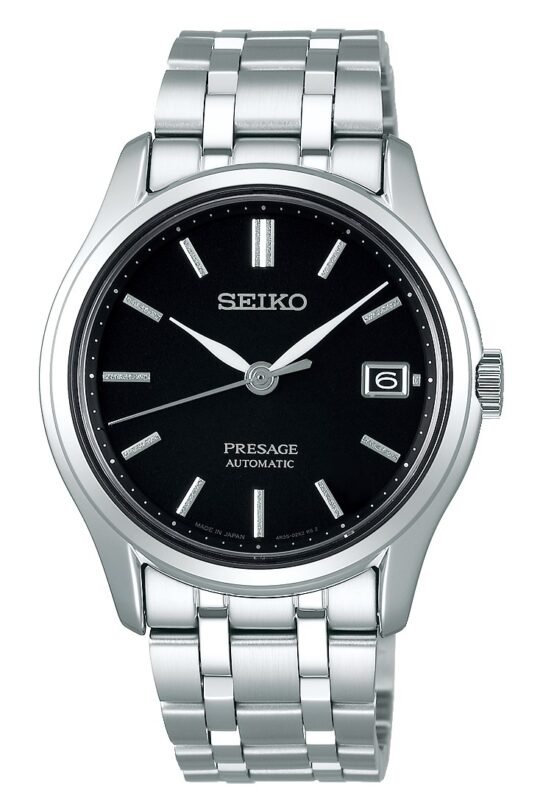 Seiko Presage nero acciaio 38 mm SRPD99J1