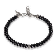 Bracciale Uomo MANO Jewels Titanio Onice Diamanti neri