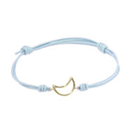 Marco Gerbella Bracciale Luna oro giallo cordino azzurro