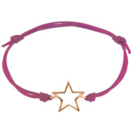 Marco Gerbella Bracciale Stella Oro Rosa cordino rosa