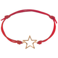 Marco Gerbella Bracciale Stella Oro Rosa cordino rosso