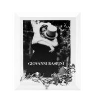 Portafoto Cornice Giovanni Raspini vetro argento Orchidee 02349