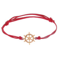 Bracciale Marco Gerbella Oro Rosa cordino rosso TI-BK-11-XR