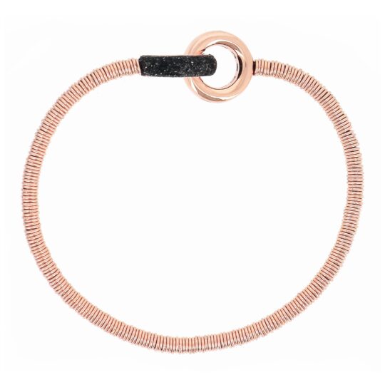 Bracciale Pesavento Polvere nera argento oro rosa