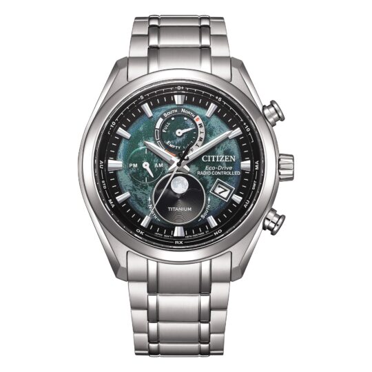 citizen-tsuki-yomi-moon-phase-by1010-81x - orologio uomo - radiocontrollato - quadrante verde