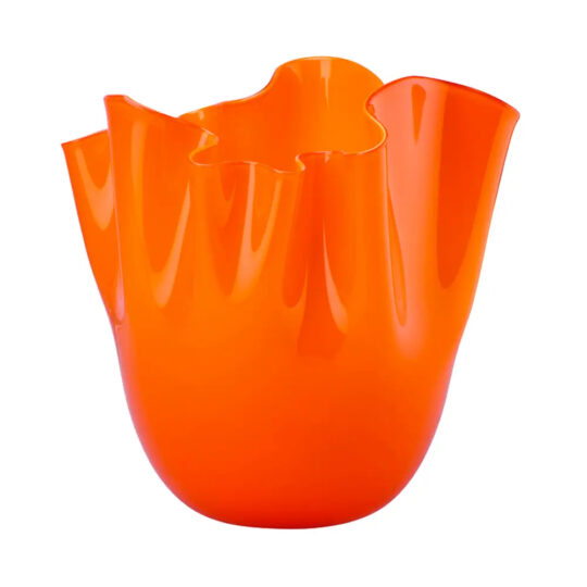 vaso venini fazzoletto opalino arancione 70004