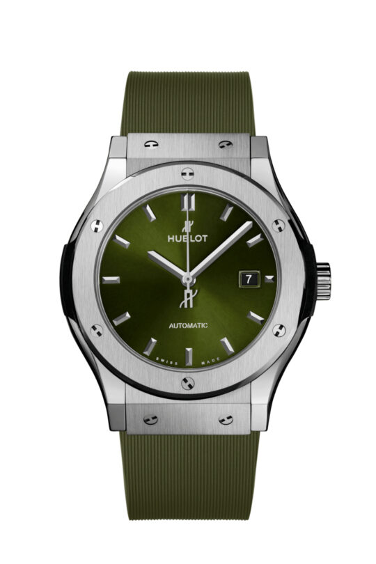 hublot-classic-fusion-titanium-green-42-mm-ref-542-nx-8970-rx - orologio uomo