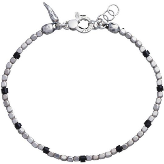 bracciale uomo argento e onice M