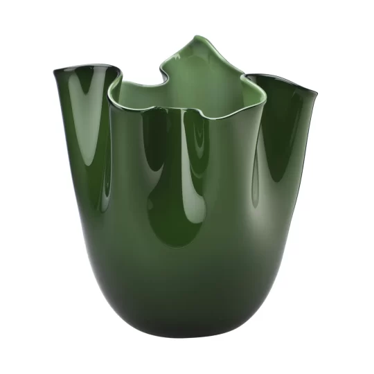 Venini Vase FAZZOLETTO OPALINO Green Apple - 700.02