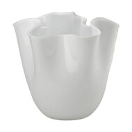 Venini Vase FAZZOLETTO OPALINO Milk White - 700.04